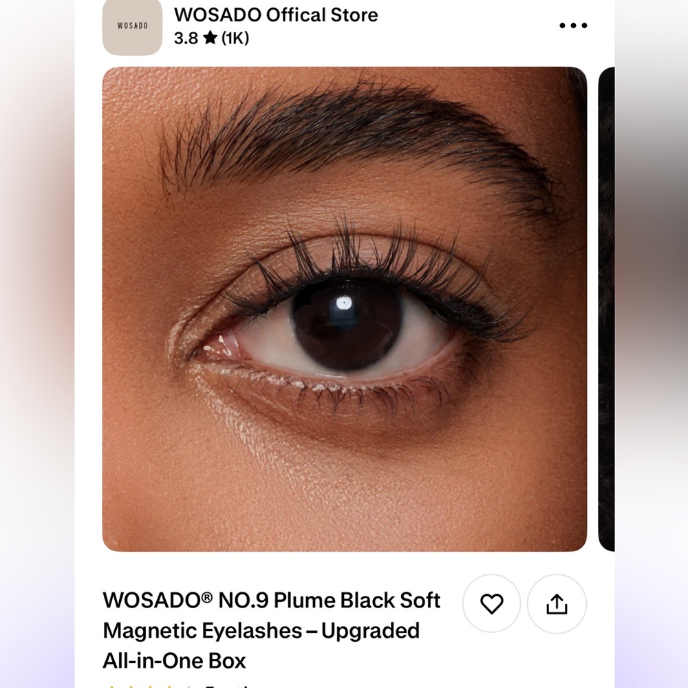 Wosado #9 Magnetic Eyelashes with Case